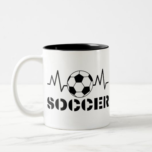 Fußball Zweifarbige Tasse (Links)