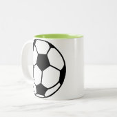Fußball Zweifarbige Tasse (Vorderseite Links)