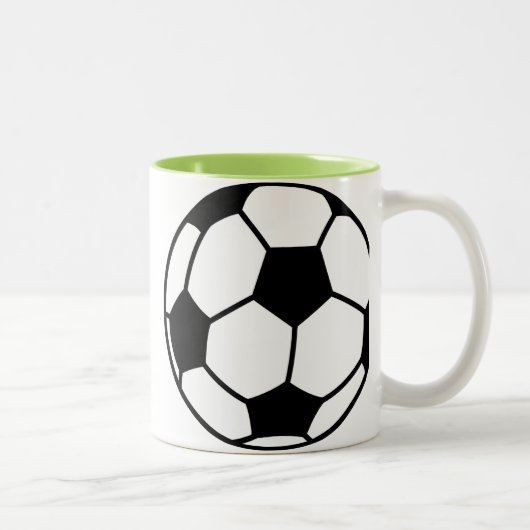 Fußball Zweifarbige Tasse (Rechts)