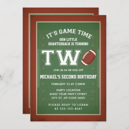 Fußball Zweite Geburtstagspartei Einladung