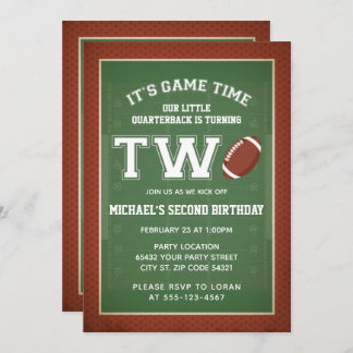 Fußball Zweite Geburtstagspartei Einladung