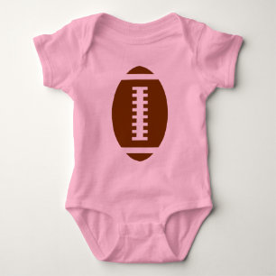 FUSSBALLBABY Pink Front Football Graphic Baby Strampler
