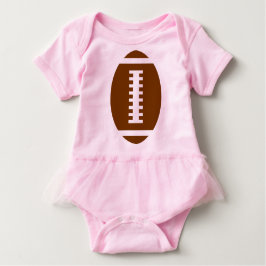 FUSSBALLBABY Pink | Front Football Graphic Baby Strampler
