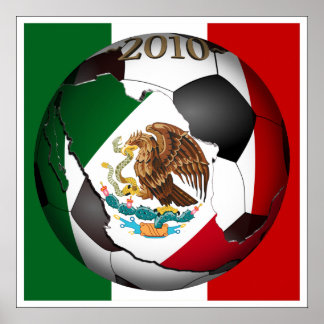 Fußballball 2010 - Mexiko Poster