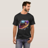 Fußballball als Saturn-Planet, Phantastisches Spor T-Shirt (Vorne ganz)