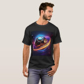 Fußballball als Saturn-Planet, Phantastisches Spor T-Shirt (Vorne ganz)