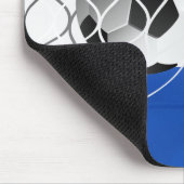 Fußballball auf niederländischer Flagge Mousepad (Ecke)