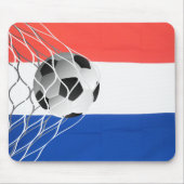 Fußballball auf niederländischer Flagge Mousepad (Vorne)