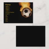 Fußballball auf Visitenkarte (Vorne/Hinten)