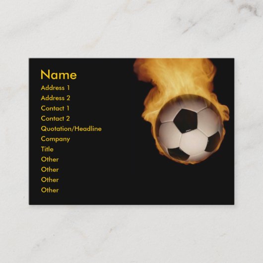 Fußballball auf Visitenkarte (Vorderseite)