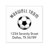 Fußballball-Ball-Arena-Adresse Permastempel (Design)