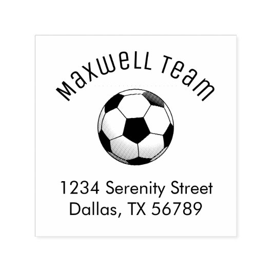 Fußballball-Ball-Arena-Adresse Permastempel (Design)