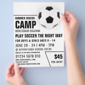 Fußballball, Flyer für Fußballwerbung (Hand)