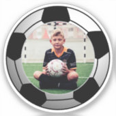 Fußballball-Foto Aufkleber (Vorderseite)