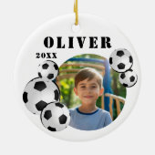 Fußballball-Foto Keramik Ornament (Hinten)