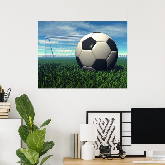 Fußballball (Fußball) Poster (Heimbüro)