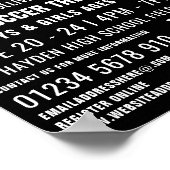 Fußballball, Fußballcampwerbung Poster (Ecke)