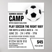 Fußballball, Fußballcampwerbung Poster (Vorne)