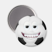 Fußballball-Gesicht 2 Magnet (Vorderseite/Rückseite)
