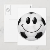 Fußballball-Gesicht Postkarte (Vorne/Hinten)