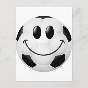Fußballball-Gesicht Postkarte