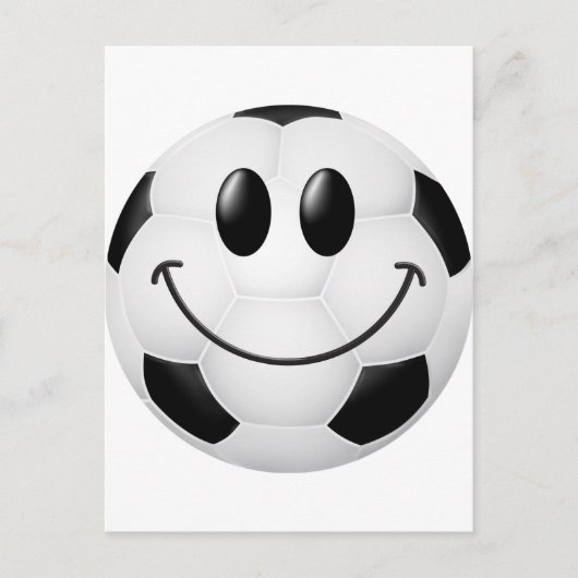 Fußballball-Gesicht Postkarte (Vorderseite)