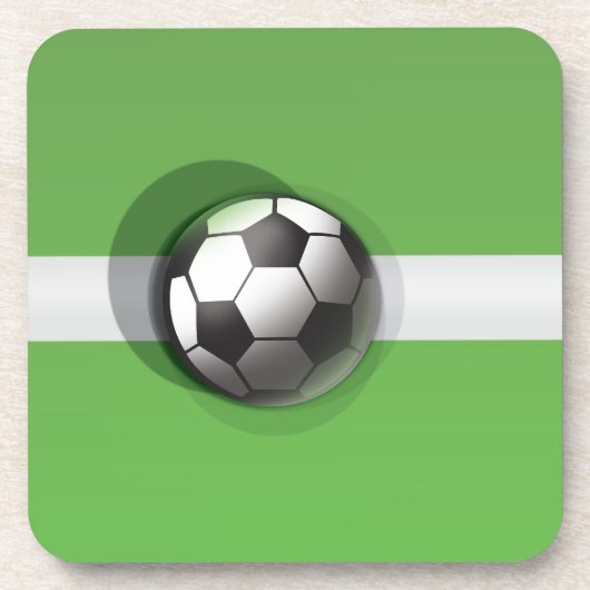 Fußballball Getränkeuntersetzer (Vorderseite)