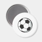 Fußballball im Cartoon-Stil Magnet (Vorderseite/Rückseite)