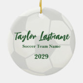 Fußballball Keepake Keramik Ornament (Hinten)