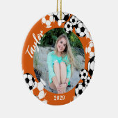 Fußballball Keepake Keramik Ornament (Rechts)