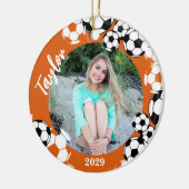 Fußballball Keepake Keramik Ornament (Links)