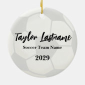 Fußballball Keepake Keramik Ornament (Hinten)