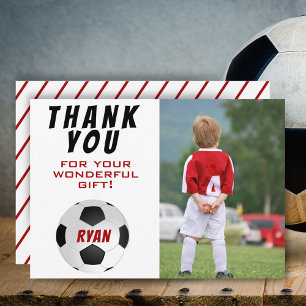 Fußballball Kinder Foto Geburtstag Dankeskarte