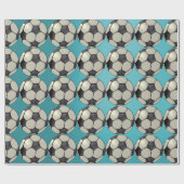 Fußballball/Light Sky Blue 1 Geschenkpapier (Flach)