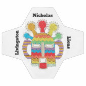 Fußballball mit Diablo Huma Kunstwerk Fußball (Flach)