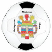 Fußballball mit Diablo Huma Kunstwerk Fußball (Vorderseite)