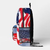 Fußballball mit Flaggenblau Bedruckter Rucksack (Rechts)