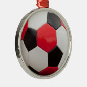 Fußballball-Ornament Silbernes Ornament (Rechts)