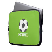 Fußballball Personalisiert Laptopschutzhülle (Vorderseite Links)