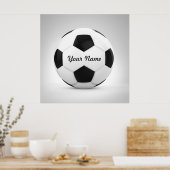 Fußballball Personalisierter Name Sport Poster (Küche)