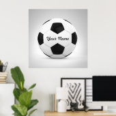 Fußballball Personalisierter Name Sport Poster (Heimbüro)