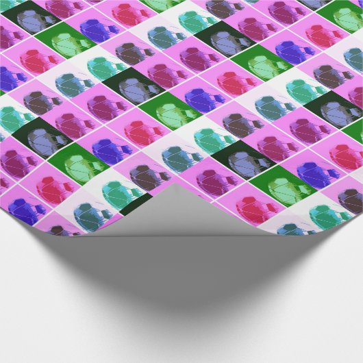 Fußballball Pop Kunst Geschenkpapier (Ecke)