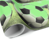 Fußballball Pop Kunst Geschenkpapier (Rolleneckpunkt)