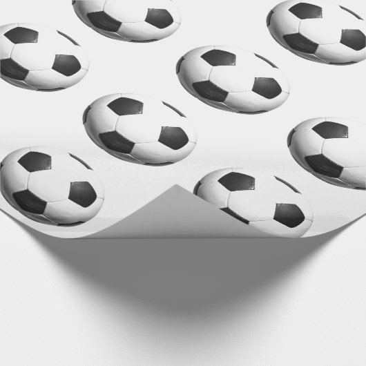 Fußballball Pop Kunst Geschenkpapier (Ecke)
