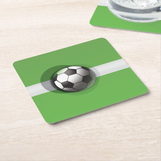 Fußballball Rechteckiger Pappuntersetzer (angewinkelt)