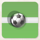 Fußballball Rechteckiger Pappuntersetzer (Vorderseite)