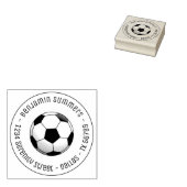 Fußballball-Rundrede Gummistempel (Stempel)