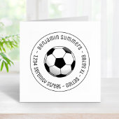 Fußballball-Rundrede Gummistempel