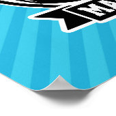 Fußballball; Sky Blue Stripes Poster (Ecke)