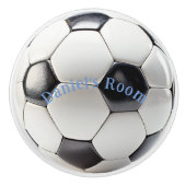 Fußballball-Sportfans Keramikknauf (Vorderseite)